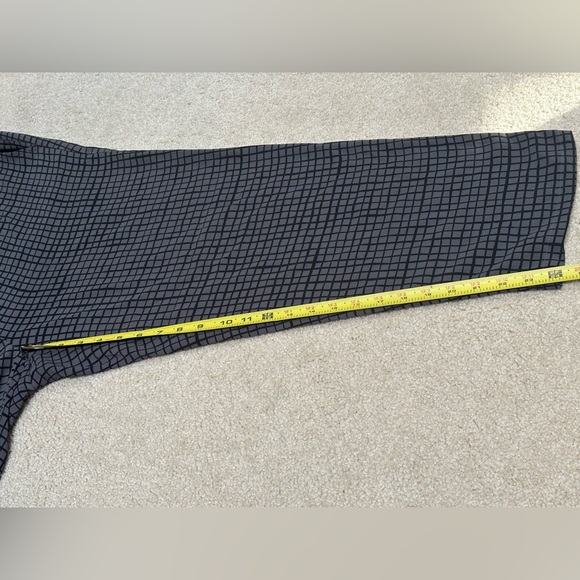 Eileen Fisher SET Black Gray M Top and S/P Pants Grid Pattern - Picture 14 of 16